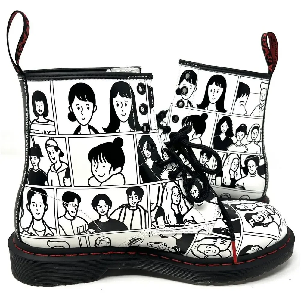 Doc DR. MARTENS 1460 For Pride Fuyuki Kanai Leather Boot Sz Mens 9 / Womens 10 - Picture 10 of 16